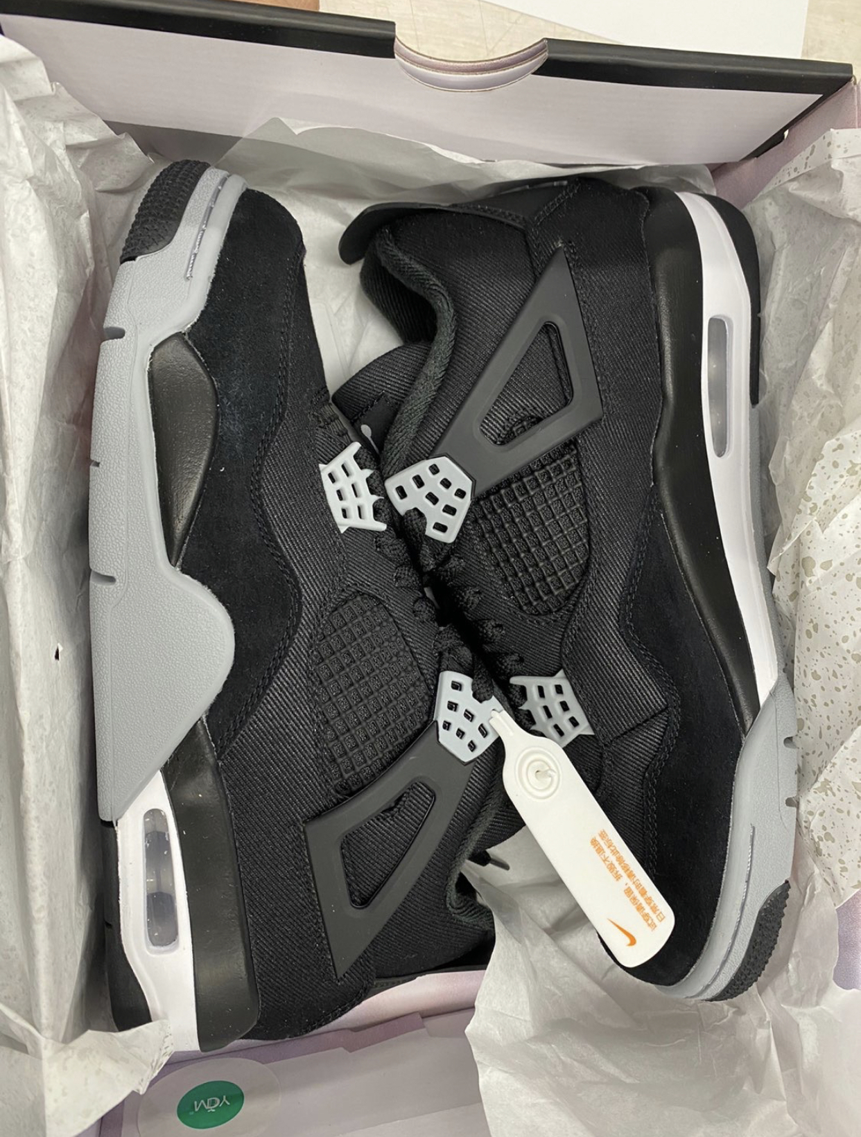 PK God Batch Air Jordan 4 Retro SE Black Canvas DH7138-006 review C***