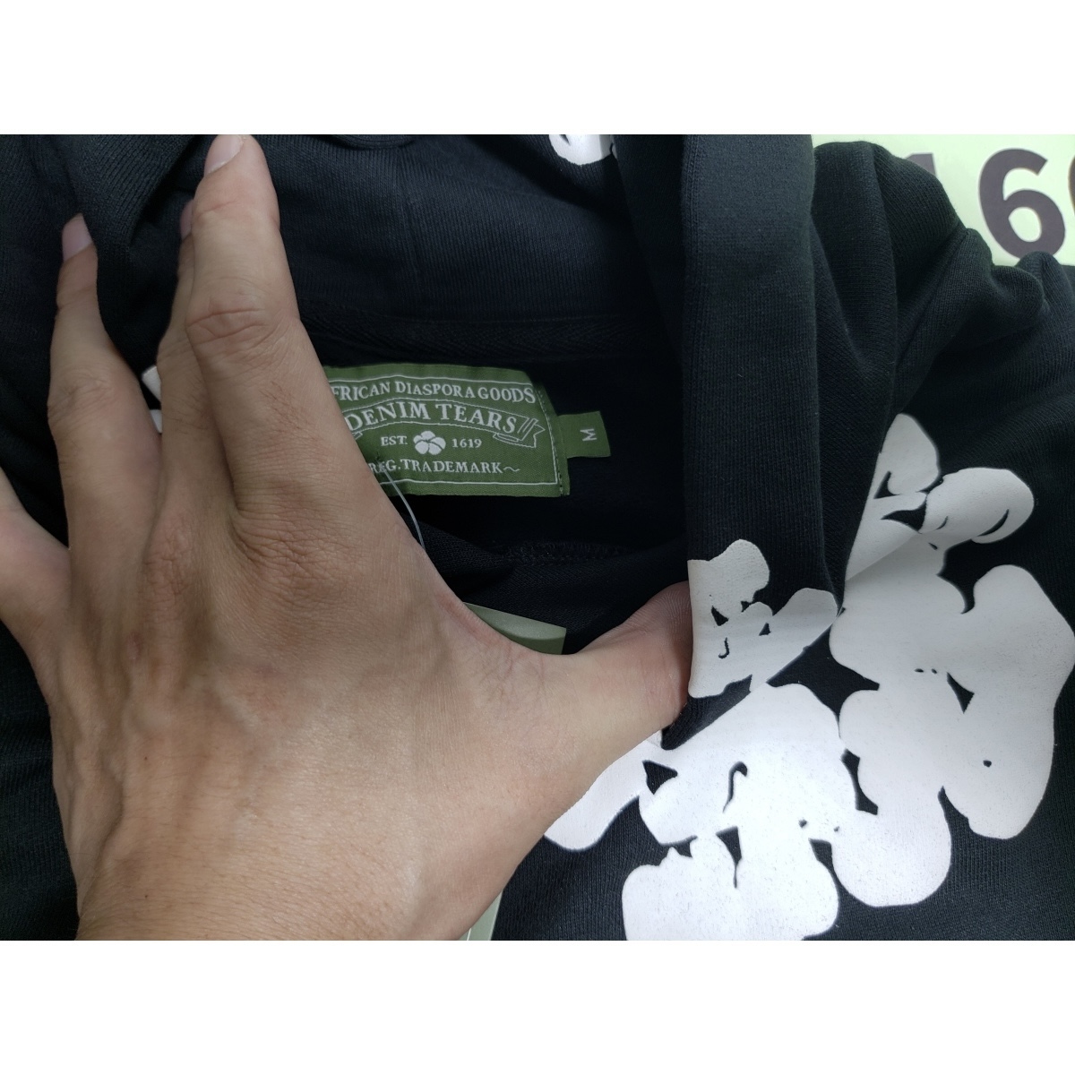 Denim Tears The Cotton Wreath Sweatshirt Black SS23 review Steezy 02