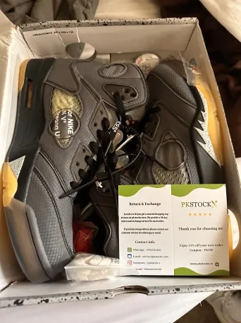 PK God Batch Air Jordan 5 Retro Off-White Black CT8480-001 review 
