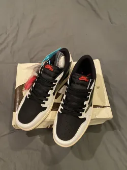 Special offer Batch Travis Scott x Air Jordan 1 Low OG Olive DZ4137-106 review Fett 05