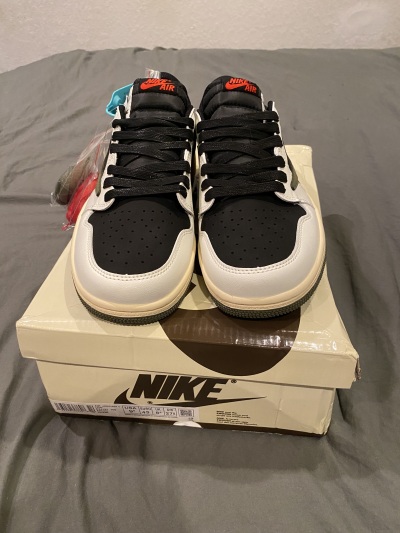 Special offer Batch Travis Scott x Air Jordan 1 Low OG Olive DZ4137-106 review Fett 08