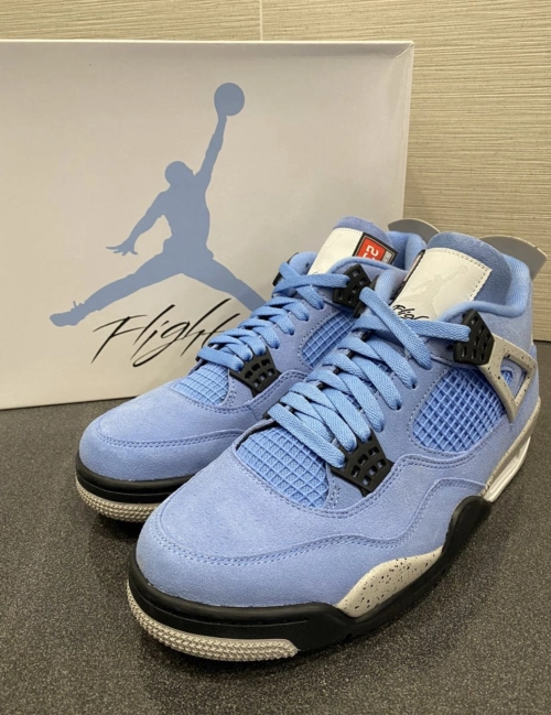 PK God Batch Air Jordan 4 Retro University Blue CT8527-400 review 