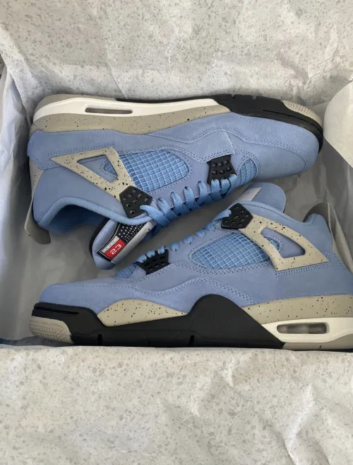 PK God Batch Air Jordan 4 Retro University Blue CT8527-400 review 