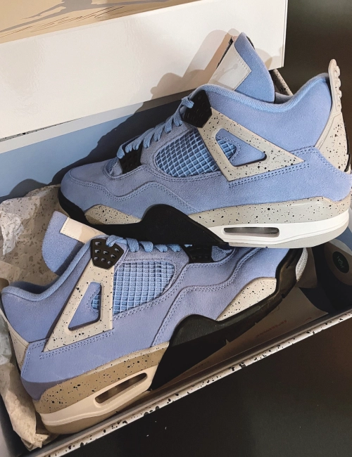 PK God Batch Air Jordan 4 Retro University Blue CT8527-400 review 