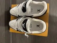 PK God Batch LOUIS VUITTON Trainer Black And White Cloth Cover VL1202  review 1