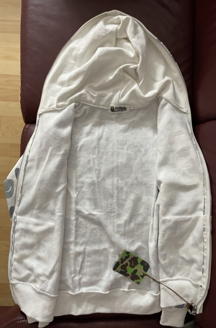 BAPE Space Camo Shark Full Zip Hoodie White review 2