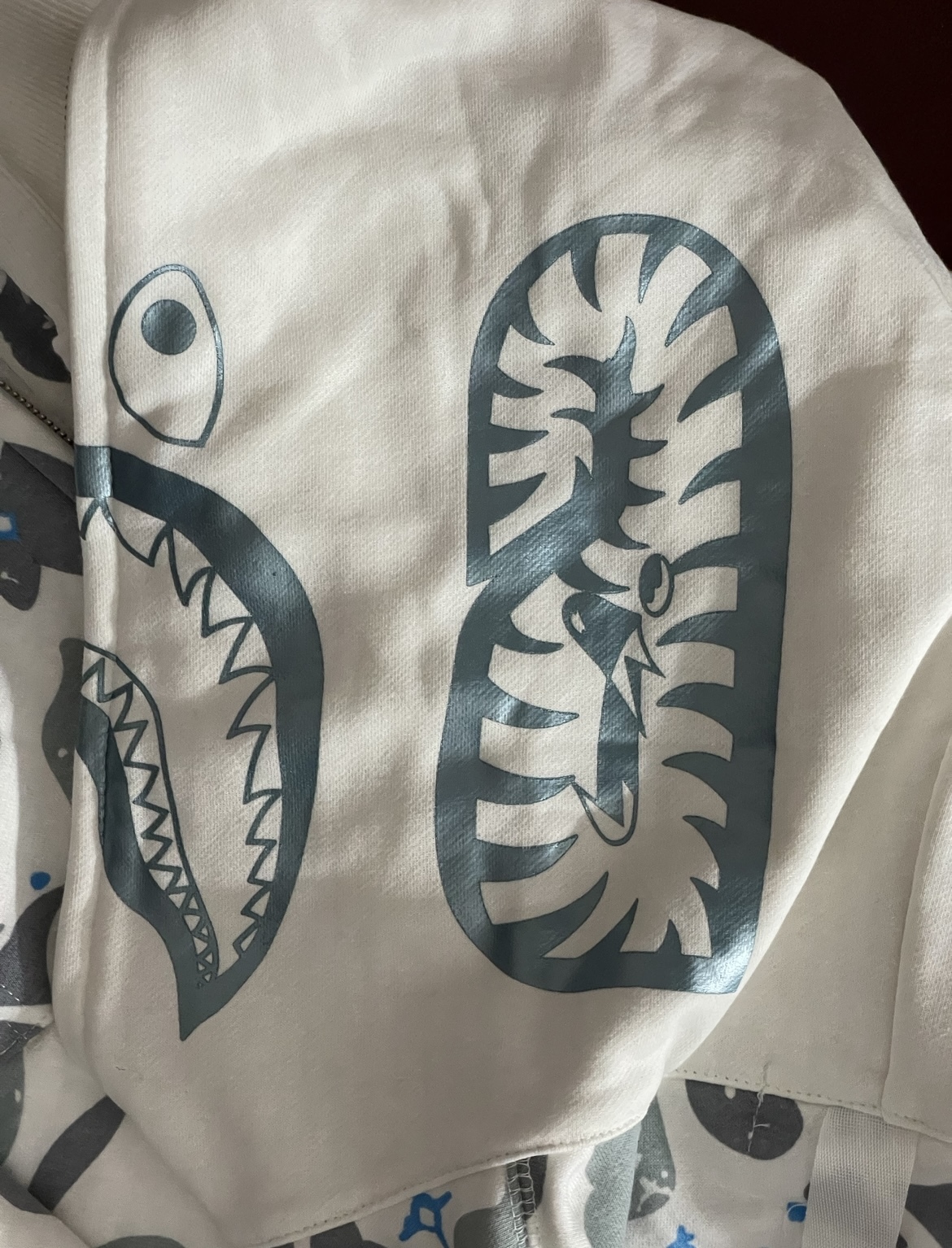 BAPE Space Camo Shark Full Zip Hoodie White review 4