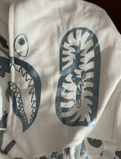 BAPE Space Camo Shark Full Zip Hoodie White review Daga 04