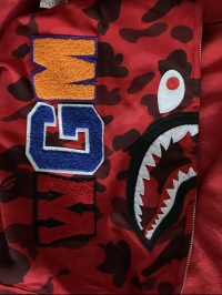 BAPE Color Camo Shark Zip Hoodie Red 4580793322511 review 5