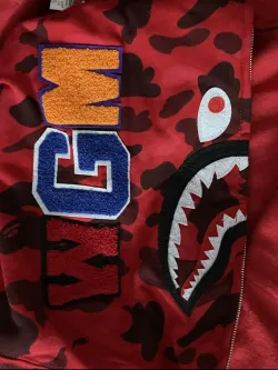 BAPE Color Camo Shark Zip Hoodie Red 4580793322511 review Daga 06