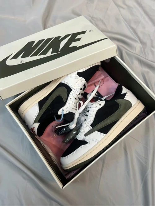 PK God Batch Air Jordan 1 Retro Low OG SP Travis Scott Olive (W) DZ4137-106 review 