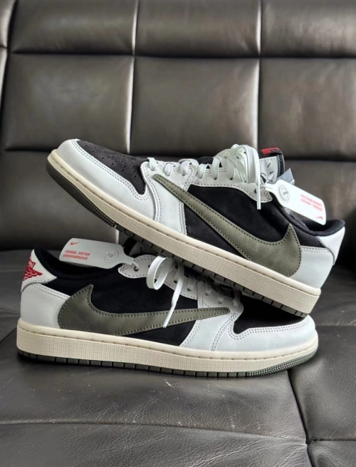 PK God Batch Air Jordan 1 Retro Low OG SP Travis Scott Olive (W) DZ4137-106 review 