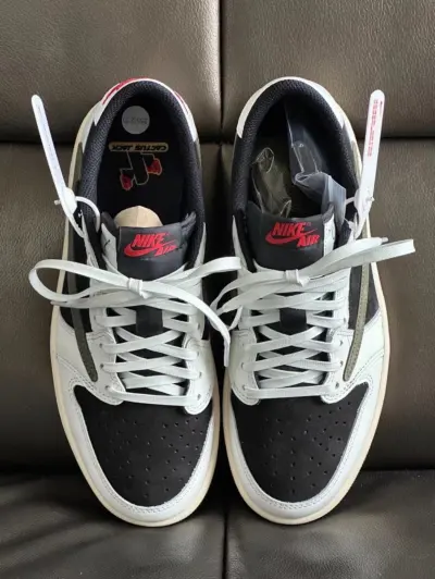 PK God Batch Air Jordan 1 Retro Low OG SP Travis Scott Olive (W) DZ4137-106 review C*** 01