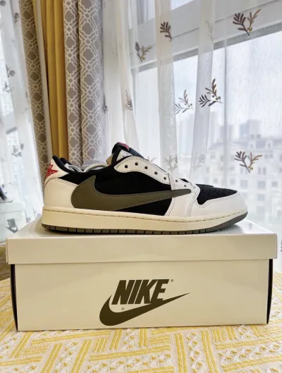 PK God Batch Air Jordan 1 Retro Low OG SP Travis Scott Olive (W) DZ4137-106 review Y*** 01