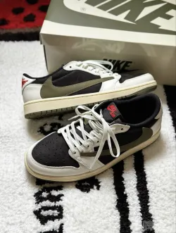 PK God Batch Air Jordan 1 Retro Low OG SP Travis Scott Olive (W) DZ4137-106 review F*** 01