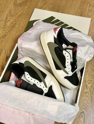 PK God Batch Air Jordan 1 Retro Low OG SP Travis Scott Olive (W) DZ4137-106 review E*** 00