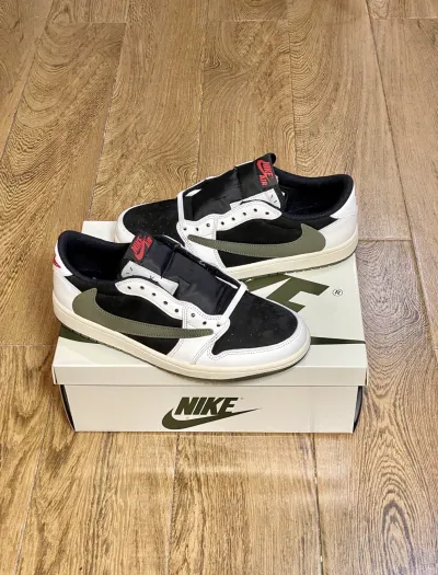 PK God Batch Air Jordan 1 Retro Low OG SP Travis Scott Olive (W) DZ4137-106 review E*** 01