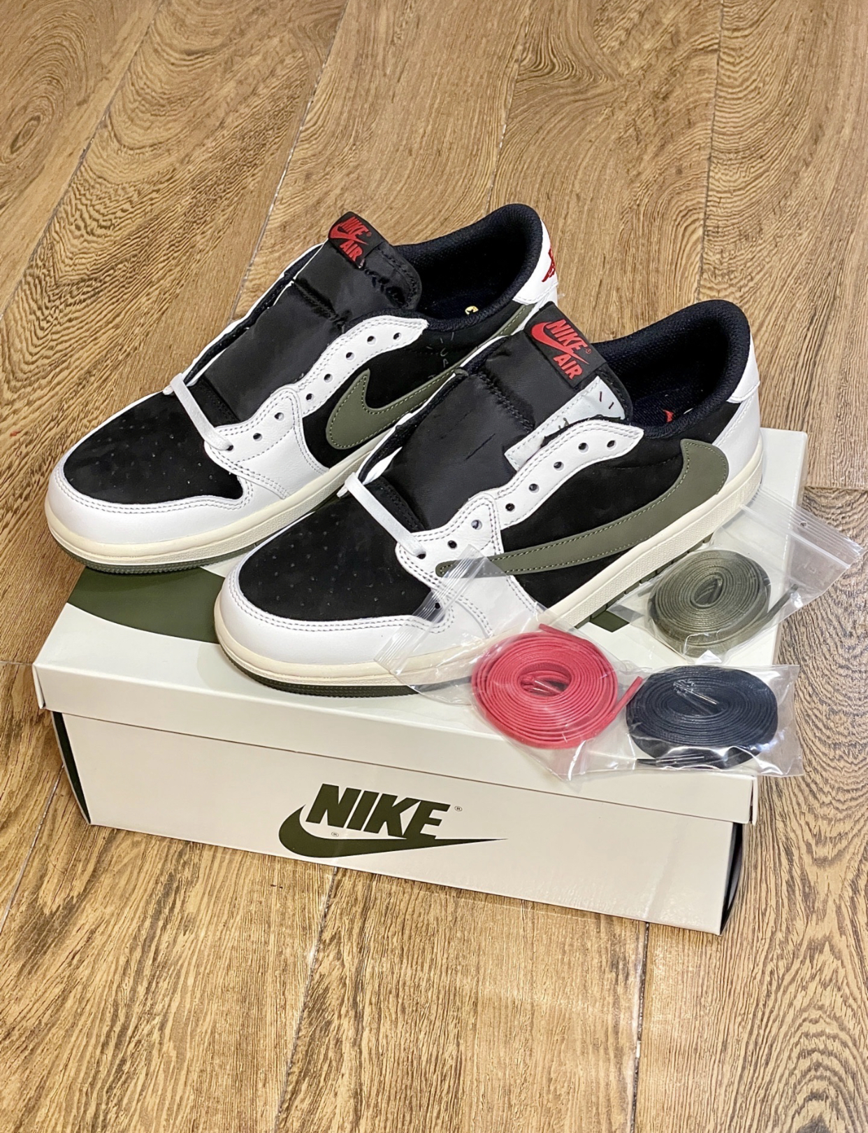 PK God Batch Air Jordan 1 Retro Low OG SP Travis Scott Olive (W) DZ4137-106 review E*** 03