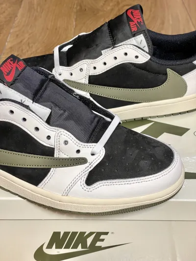 PK God Batch Air Jordan 1 Retro Low OG SP Travis Scott Olive (W) DZ4137-106 review E*** 03