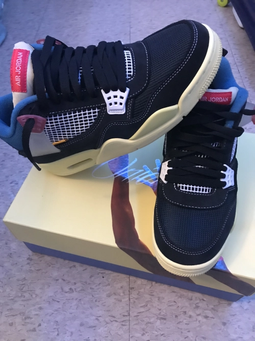 PK God Batch Air Jordan 4 Retro Union Off Noir DC9533-001 review 