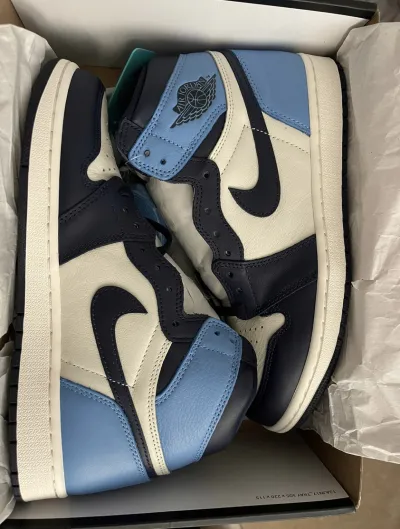PK God Batch Air Jordan 1 Retro High Obsidian UNC 555088-140 review R*** 00