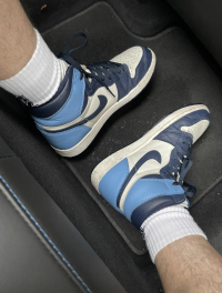 PK God Batch Air Jordan 1 Retro High Obsidian UNC 555088-140 review 2