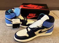 PK God Batch Air Jordan 1 Retro High Obsidian UNC 555088-140 review 2