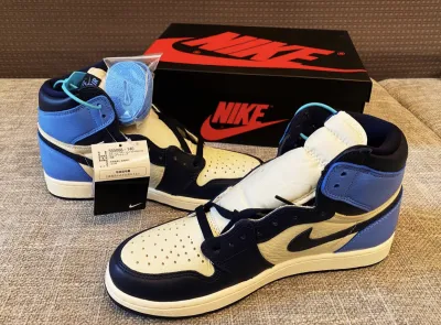PK God Batch Air Jordan 1 Retro High Obsidian UNC 555088-140 review E*** 02