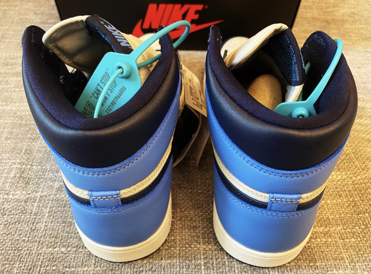 PK God Batch Air Jordan 1 Retro High Obsidian UNC 555088-140 review E*** 04