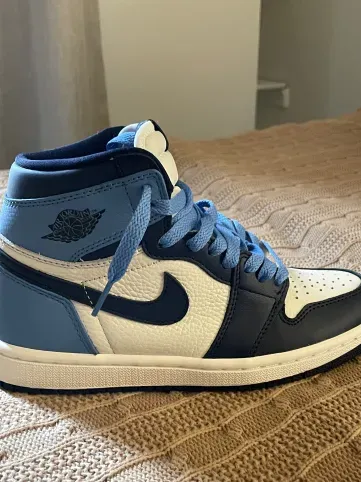 PK God Batch Air Jordan 1 Retro High Obsidian UNC 555088-140 review I*** 01