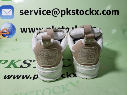 PK God Batch LOUIS VUITTON Skate Sneaker Beige White  review A*** 04