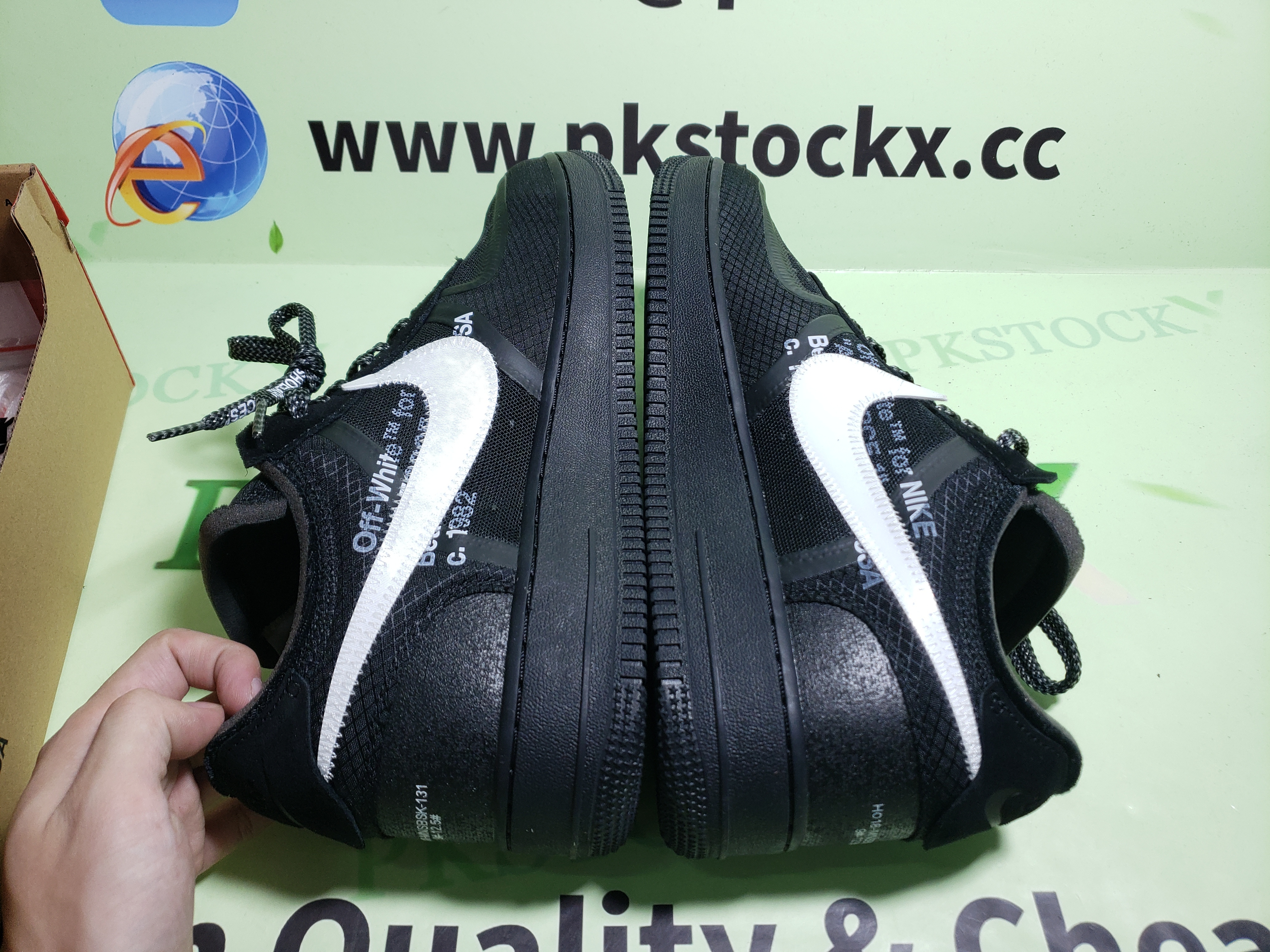 PK God Batch Nike Air Force 1 '07 Virgil x MoMA (With Socks) AV5210-001 review V*** 03