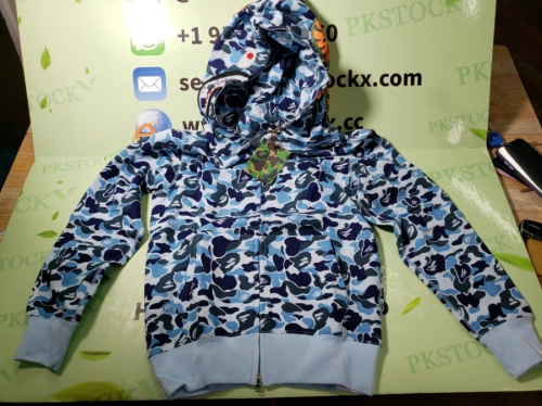 BAPE ABC Camo Shark Zip Hoodie Blue 1J70-314-001 review 