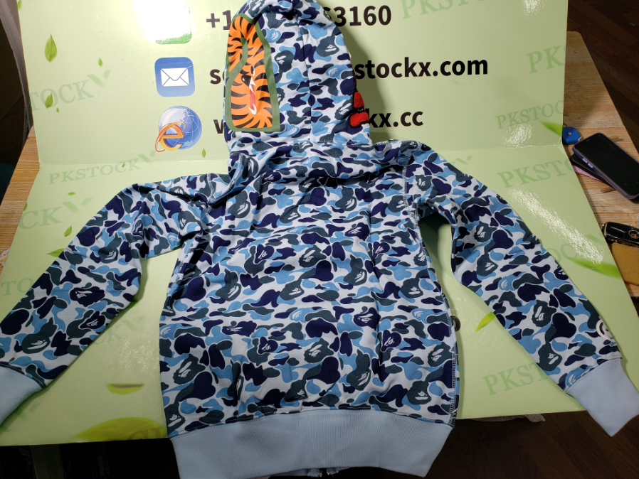 BAPE ABC Camo Shark Zip Hoodie Blue 1J70-314-001 review K*** 01