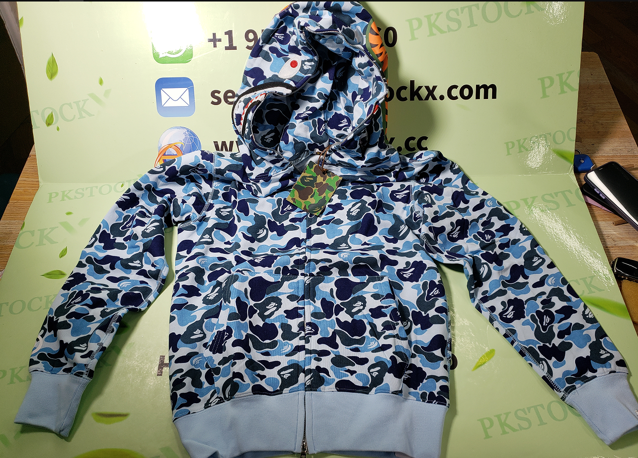 BAPE ABC Camo Shark Zip Hoodie Blue 1J70-314-001 review G*** 00