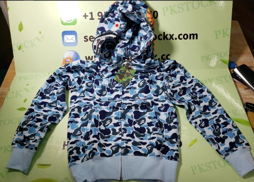 BAPE ABC Camo Shark Zip Hoodie Blue 1J70-314-001 review 