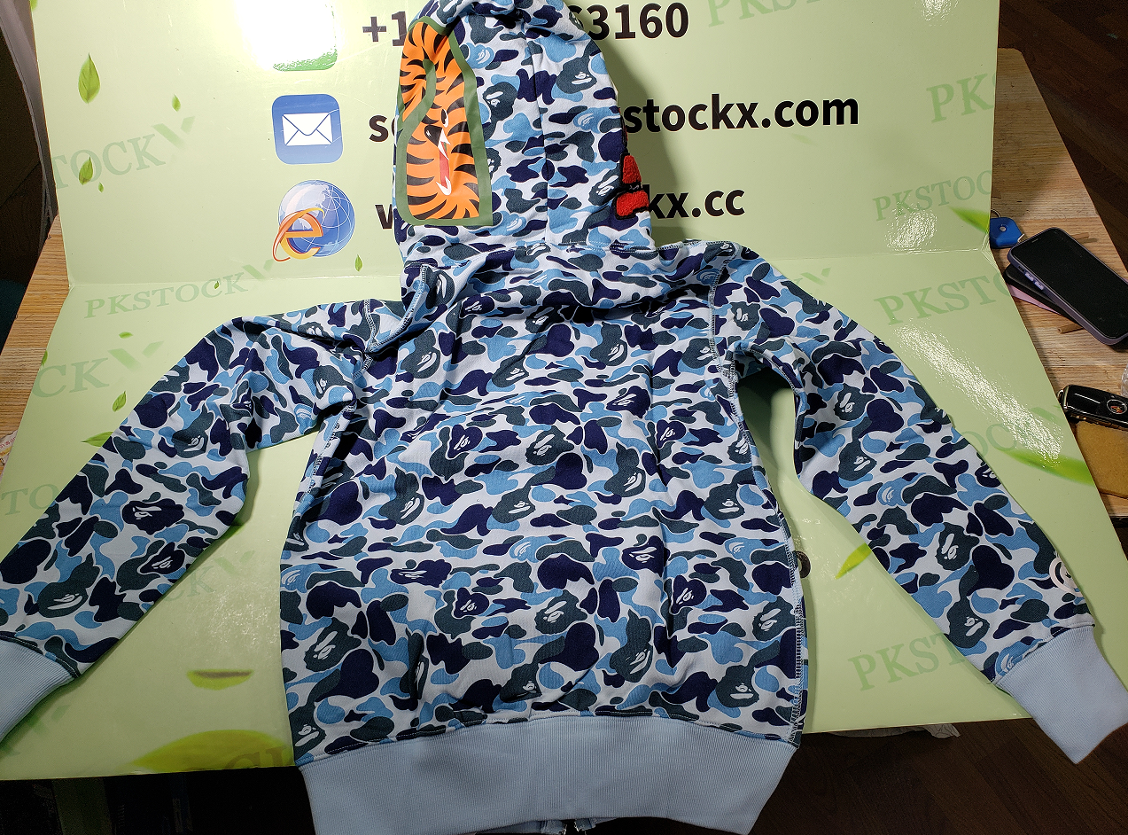 BAPE ABC Camo Shark Zip Hoodie Blue 1J70-314-001 review G*** 01
