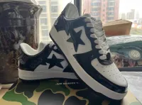 A Bathing Ape Bape Sta Low Black White 1G70-109-0001 review 0