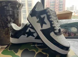 A Bathing Ape Bape Sta Low Black White 1G70-109-0001 review H***