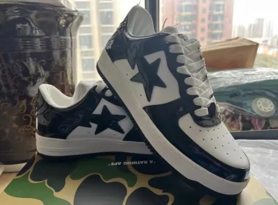 A Bathing Ape Bape Sta Low Black White 1G70-109-0001 review H***