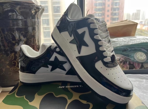 A Bathing Ape Bape Sta Low Black White 1G70-109-0001 review