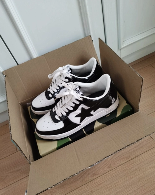 A Bathing Ape Bape Sta Low Black White 1G70-109-0001 review 