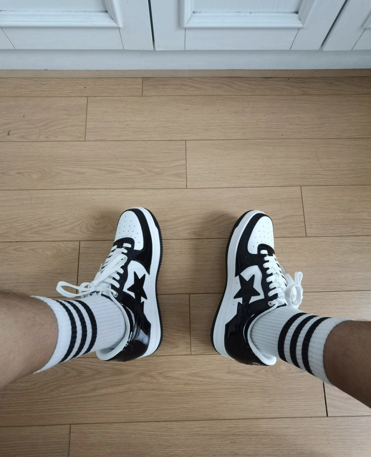 A Bathing Ape Bape Sta Low Black White 1G70-109-0001 review B*** 01