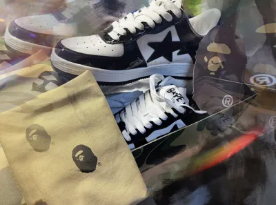 A Bathing Ape Bape Sta Low Black White 1G70-109-0001 review K***