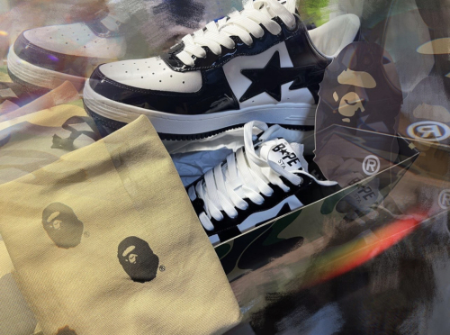 A Bathing Ape Bape Sta Low Black White 1G70-109-0001 review 