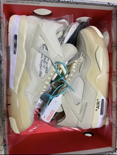 PK God Batch Air Jordan 4 Retro Off-White Sail  CV9388-100 review T***