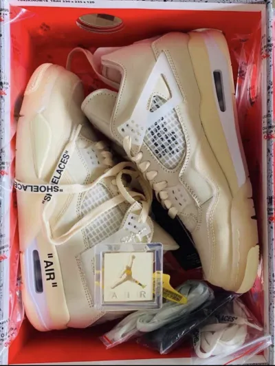 PK God Batch Air Jordan 4 Retro Off-White Sail  CV9388-100 review K***