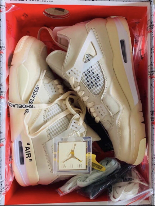 PK God Batch Air Jordan 4 Retro Off-White Sail  CV9388-100 review 