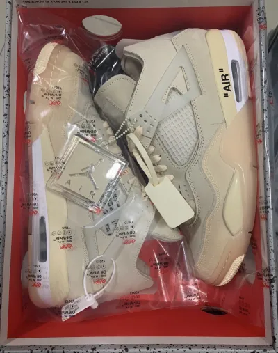PK God Batch Air Jordan 4 Retro Off-White Sail  CV9388-100 review S***