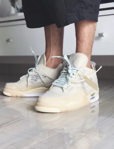 PK God Batch Air Jordan 4 Retro Off-White Sail  CV9388-100 review P*** 00